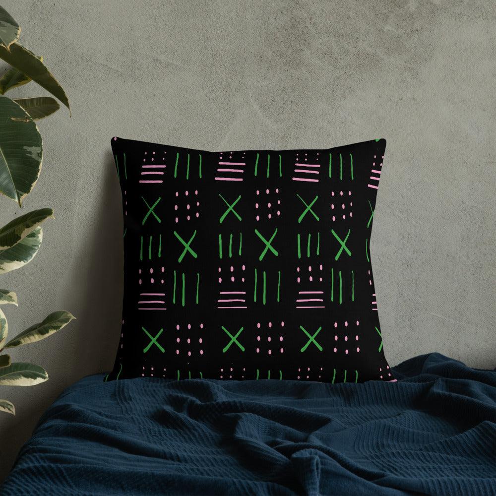 Oh so pretty throw pillow black