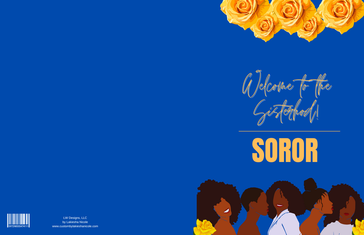 Welcome to the Sisterhood Card Blue