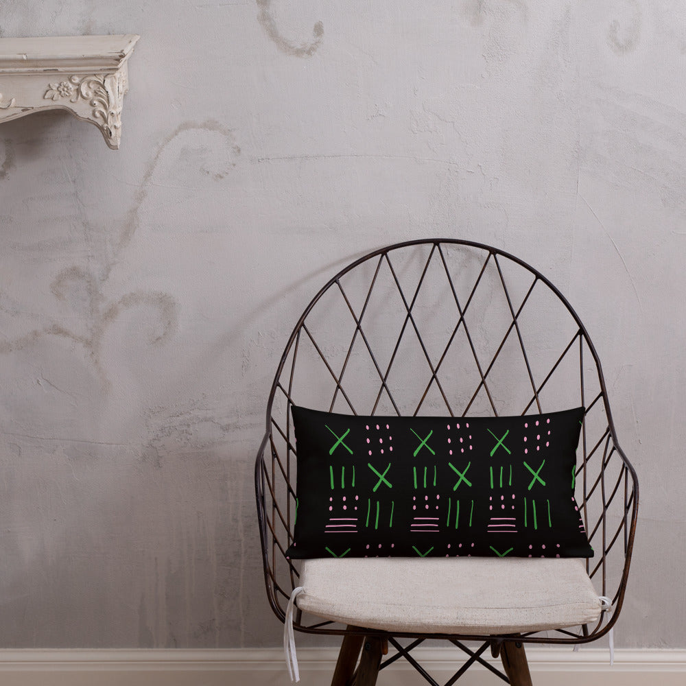 Oh so pretty throw pillow black