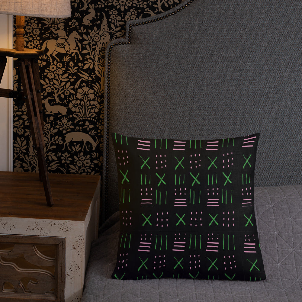 Oh so pretty throw pillow black