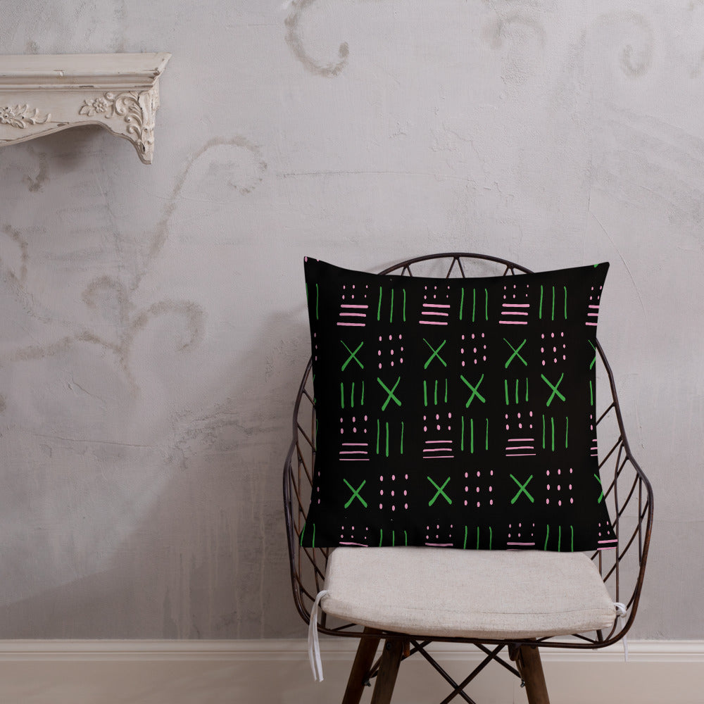 Oh so pretty throw pillow black