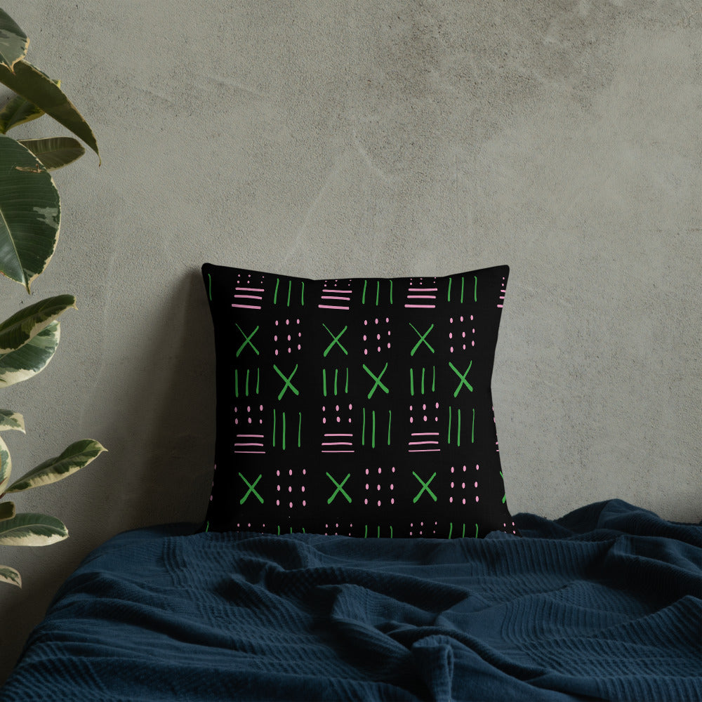 Oh so pretty throw pillow black