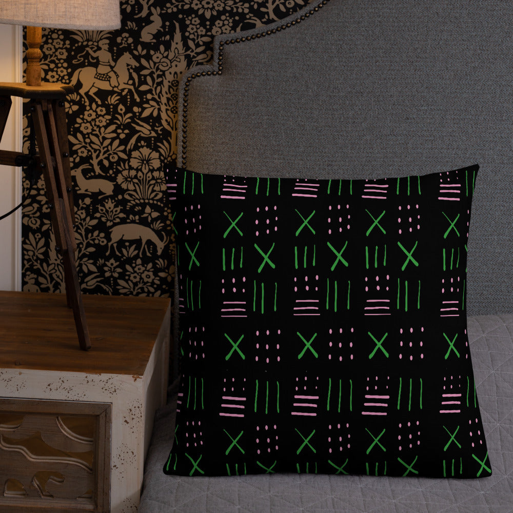 Oh so pretty throw pillow black