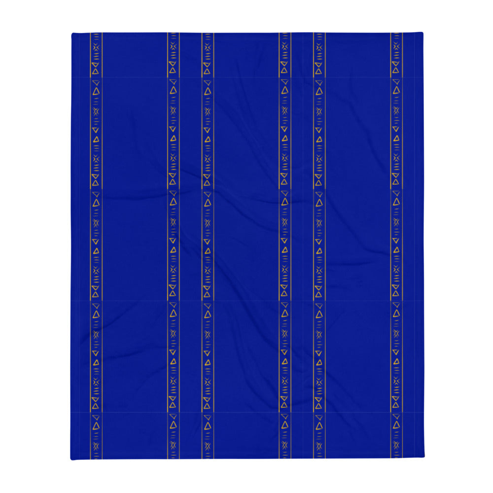 Royal Blue striped Throw Blanket