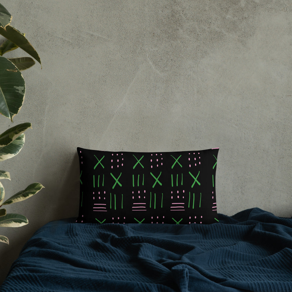 Oh so pretty throw pillow black